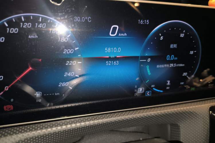 Used Mercedes-Benz A-Class 2020 A 200 L Sport Sedan Odometer Close Up