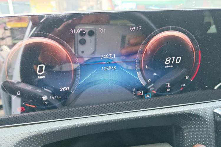 Used Mercedes-Benz A-Class 2020 A 200 L Sport Sedan Odometer Close Up