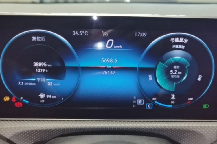 Used Mercedes-Benz A-Class 2020 A 200 L Sport Sedan Odometer Close Up