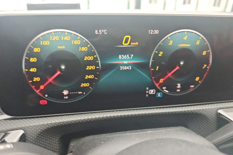 Used Mercedes-Benz A-Class 2020 A 200 L Sport Sedan Odometer Close Up