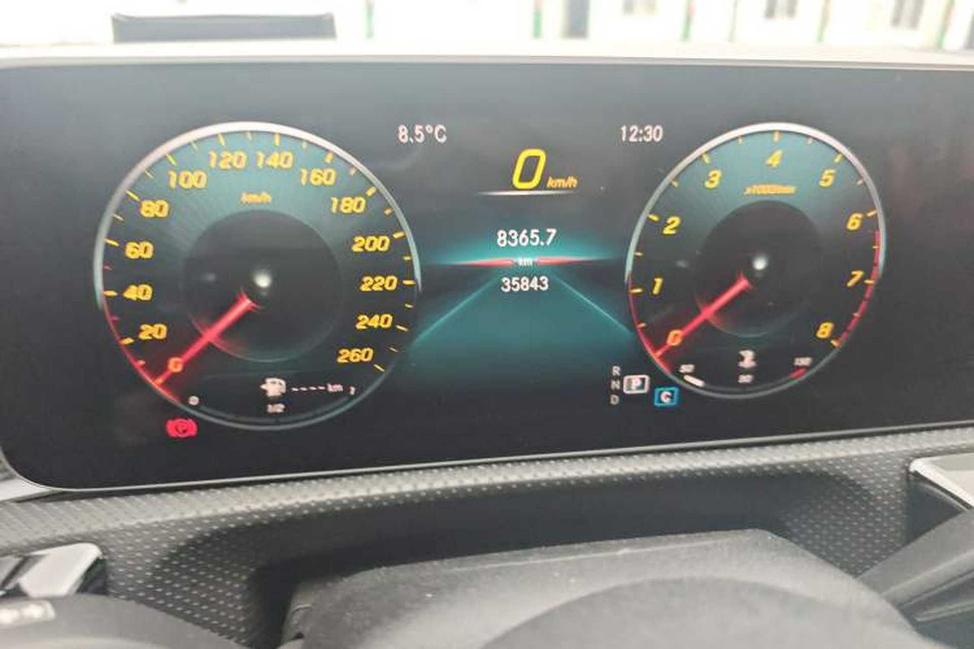 Used Mercedes-Benz A-Class 2020 A 200 L Sport Sedan Odometer Close Up
