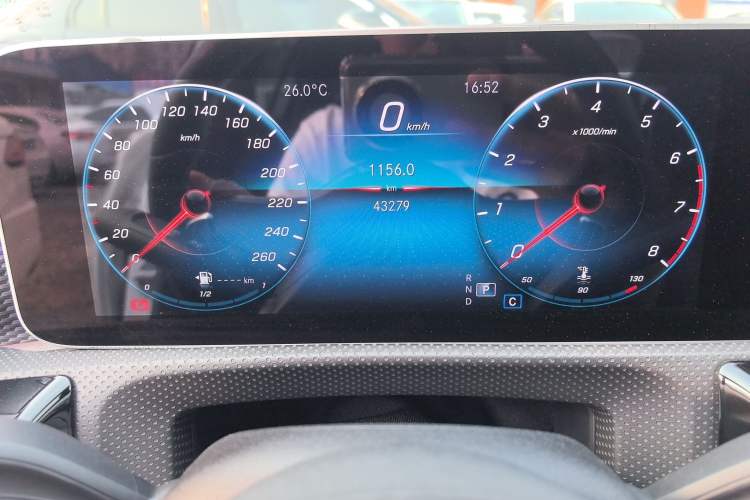 Used Mercedes-Benz A-Class 2020 A 200 L Sport Sedan Odometer Close Up