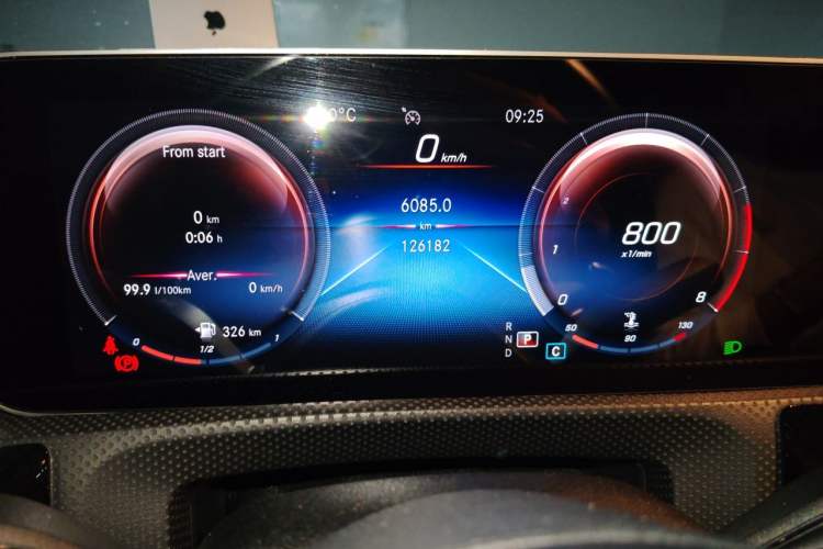 Used Mercedes-Benz A-Class 2020 A 200 L Sport Sedan Odometer Close Up