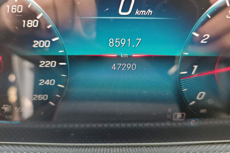 Used Mercedes-Benz A-Class 2020 A 200 L Sport Sedan Odometer Close Up