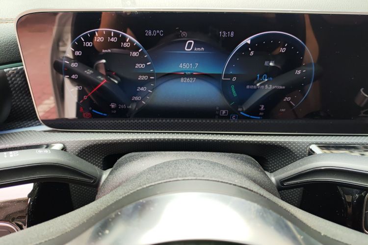 Used Mercedes-Benz A-Class 2020 A 200 L Sport Sedan Odometer Close Up