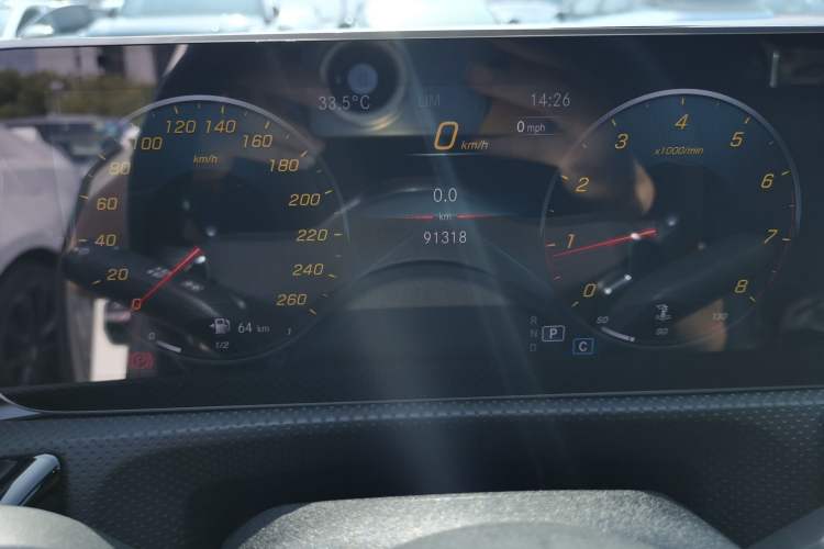 Used Mercedes-Benz A-Class 2020 A 200 L Sport Sedan Odometer Close Up