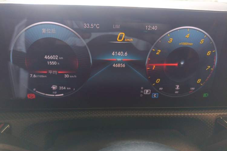 Used Mercedes-Benz A-Class 2020 Second Facelift A 180 L Sport Sedan Odometer Close Up