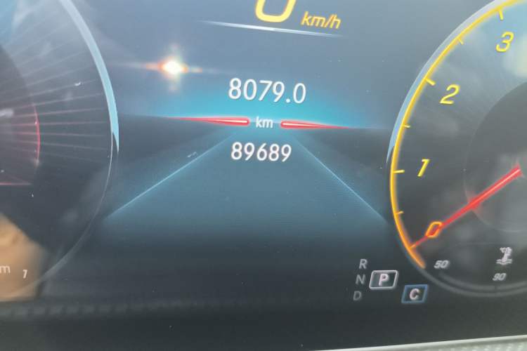 Used Mercedes-Benz A-Class 2020 A 200 L Sport Sedan Odometer Close Up