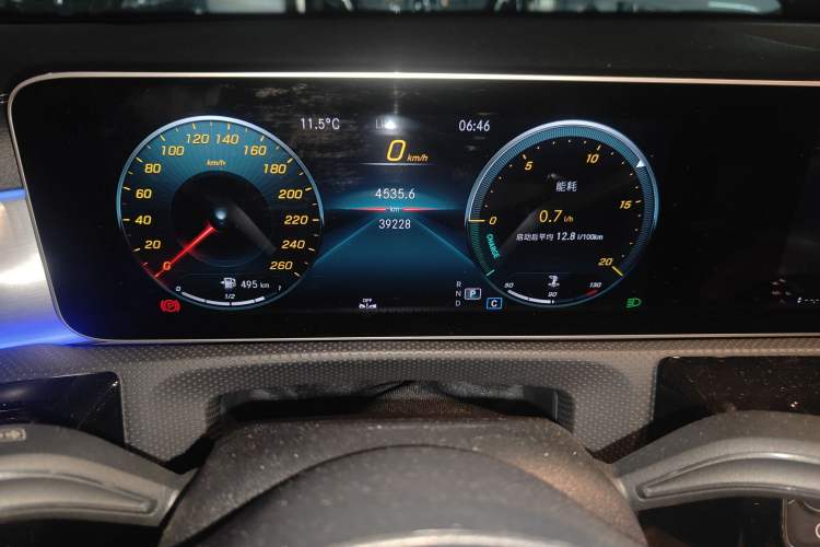 Used Mercedes-Benz A-Class 2020 A 220 L 4MATIC Sport Sedan Odometer Close Up