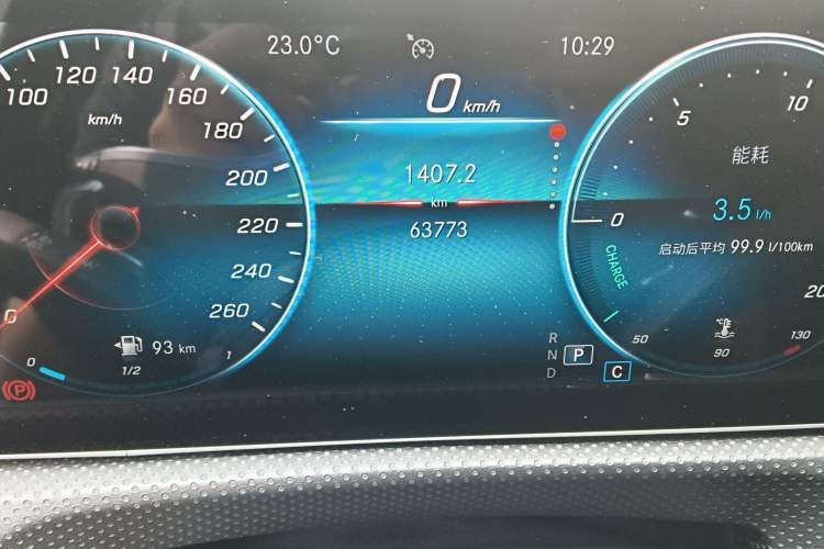 Used Mercedes-Benz A-Class 2020 A 200 L Sport Sedan Odometer Close Up