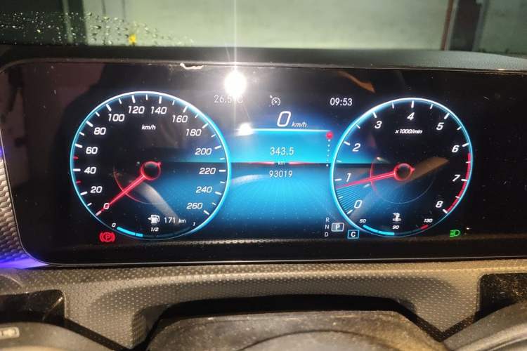 Used Mercedes-Benz A-Class 2020 Restyled A 200 L Sport Sedan Dynamic Version Odometer Close Up