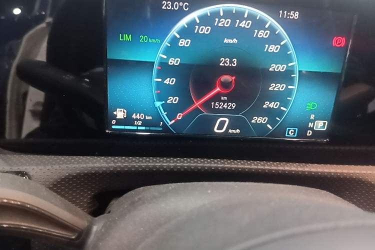 Used Mercedes-Benz A-Class 2020 A 180 L Sport Sedan Odometer Close Up