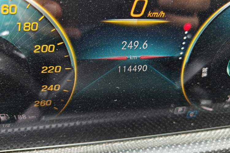 Used Mercedes-Benz A-Class 2020 A 200 L Sport Sedan Odometer Close Up