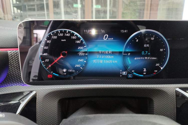 Used Mercedes-Benz A-Class 2020 A 200 L Sport Sedan Odometer Close Up