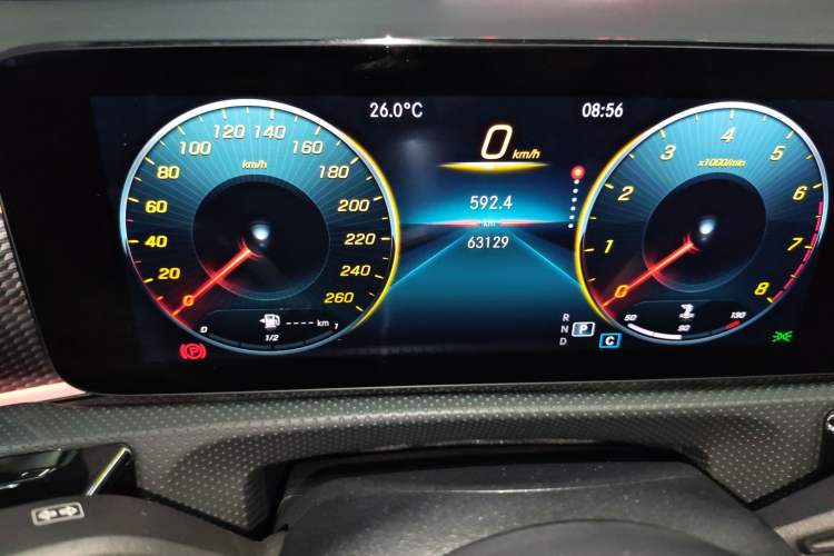 Used Mercedes-Benz A-Class 2020 A 200 L Sport Sedan Odometer Close Up