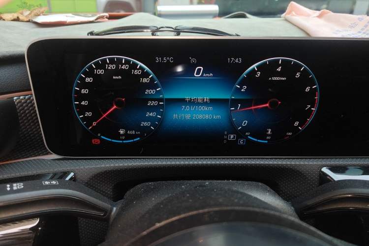 Used Mercedes-Benz A-Class 2020 A 200 L Sport Sedan Odometer Close Up