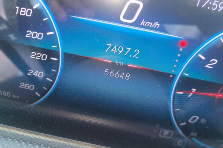 Used Mercedes-Benz A-Class 2020 Second Facelift A 180 L Sport Sedan Odometer Close Up