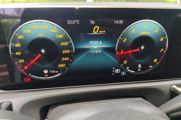 Used Mercedes-Benz A-Class 2020 Second Facelift A 180 L Sport Sedan Odometer Close Up
