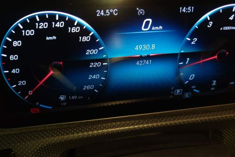 Used Mercedes-Benz A-Class 2020 A 200 L Sport Sedan Odometer Close Up