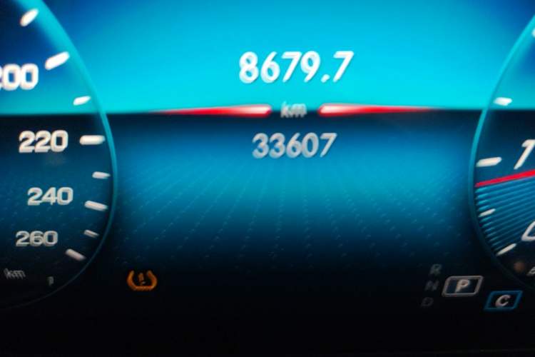 Used Mercedes-Benz A-Class 2020 Facelift A 180 L Sport Sedan Special Configuration Odometer Close Up