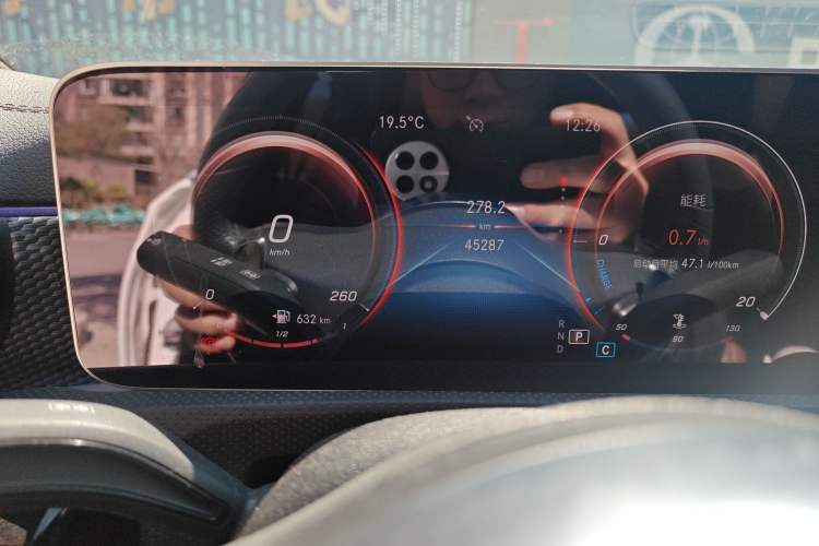 Used Mercedes-Benz A-Class 2020 A 200 L Sport Sedan Odometer Close Up