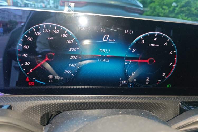 Used Mercedes-Benz A-Class 2020 A 200 L Sport Sedan Odometer Close Up