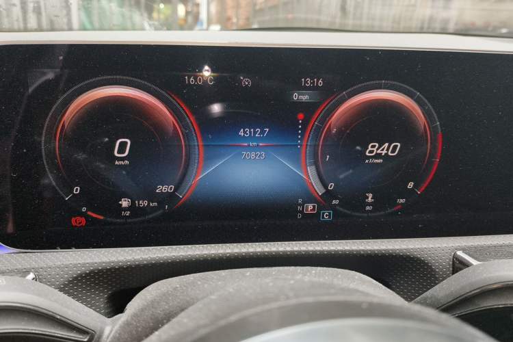 Used Mercedes-Benz A-Class 2020 A 200 L Sport Sedan Odometer Close Up