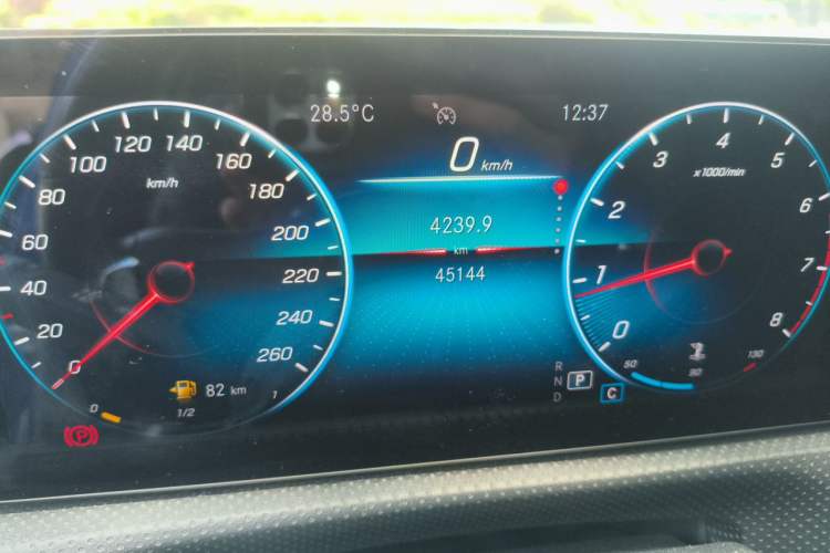 Used Mercedes-Benz A-Class 2021 A 200 L Sport Sedan Fashion Model Odometer Close Up
