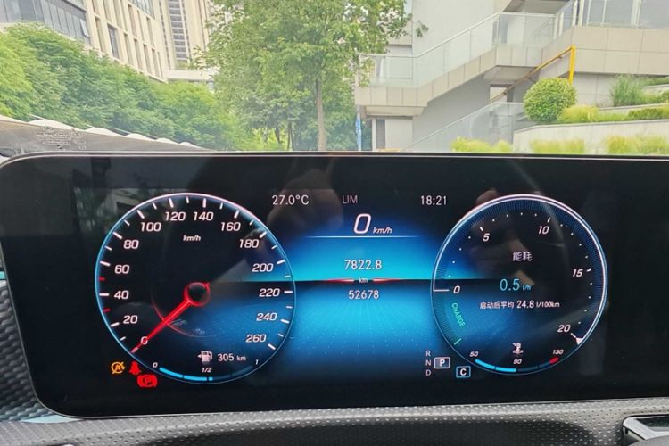 Used Mercedes-Benz A-Class 2021 A 200 Fashion Model Odometer Close Up