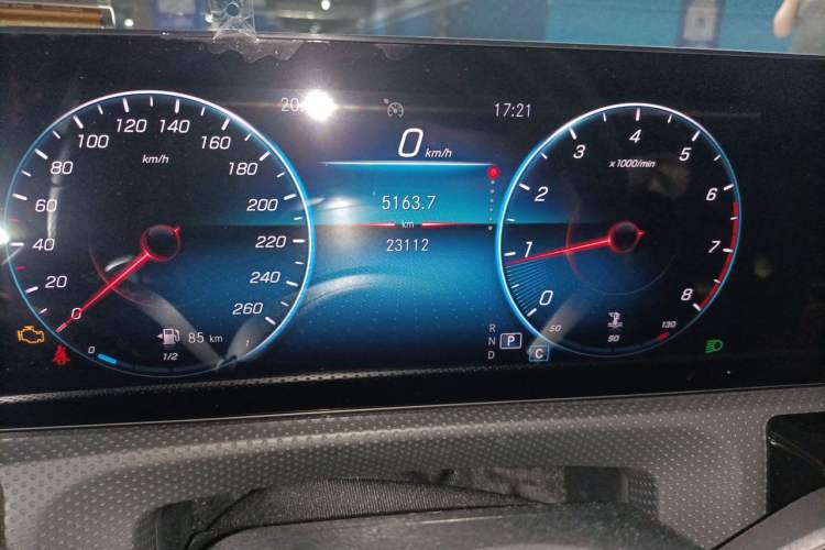 Used Mercedes-Benz A-Class 2021 A 200 L Sport Sedan Fashion Model Odometer Close Up