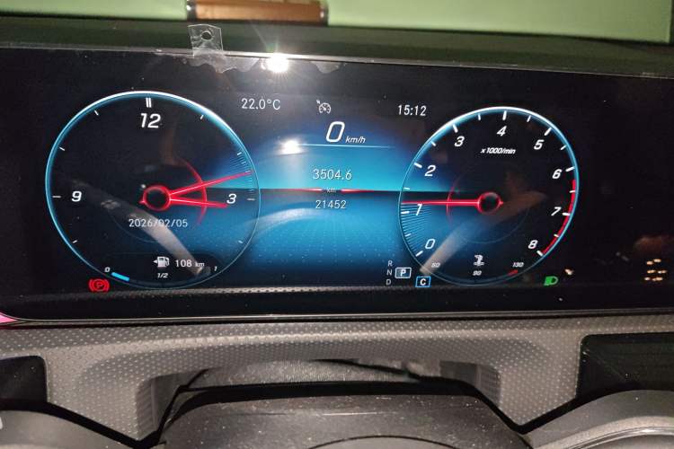 Used Mercedes-Benz A-Class 2021 A 200 L Sport Sedan Fashion Model Odometer Close Up