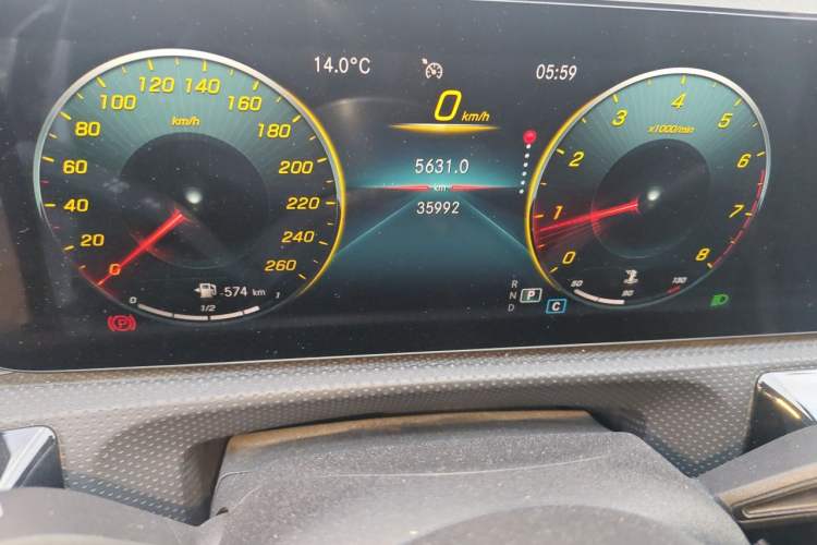 Used Mercedes-Benz A-Class 2021 A 180 L Sport Sedan Odometer Close Up
