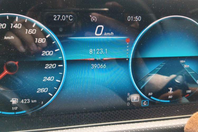 Used Mercedes-Benz A-Class 2021 A 200 L Sport Sedan Dynamic Model Odometer Close Up