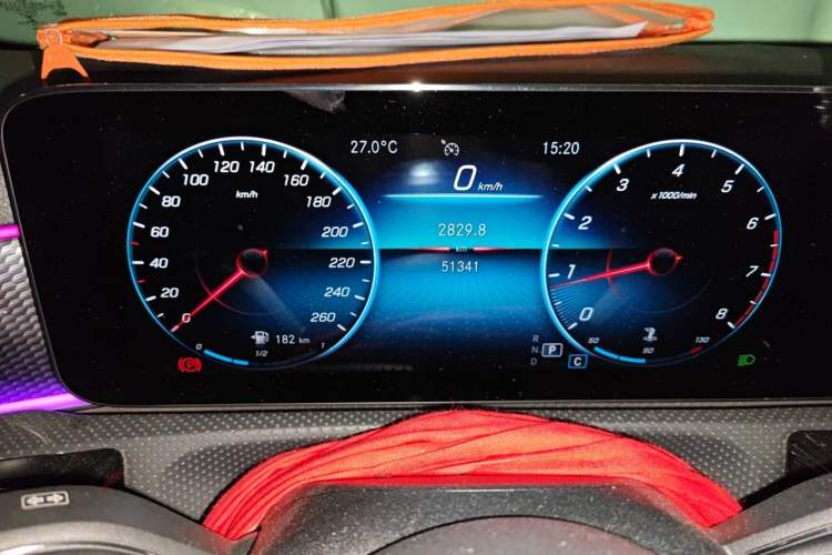 Used Mercedes-Benz A-Class 2021 A 200 L Sport Sedan Fashion Model Odometer Close Up