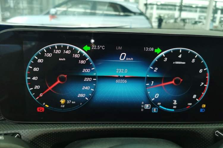 Used Mercedes-Benz A-Class 2021 A 200 L Sport Sedan Dynamic Model Odometer Close Up