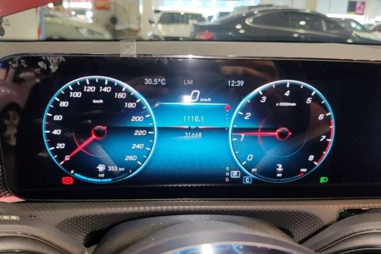 Used Mercedes-Benz A-Class 2021 A 200 L Sport Sedan Fashion Model Odometer Close Up