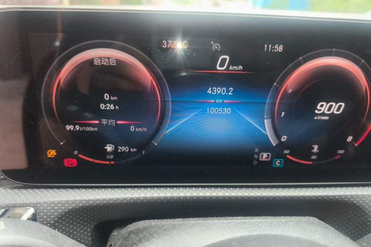 Used Mercedes-Benz A-Class 2021 A 180 L Sport Sedan Odometer Close Up
