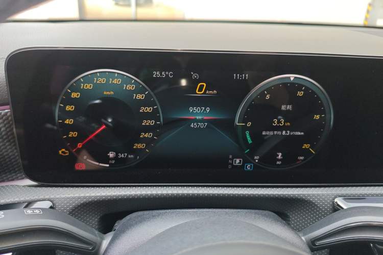 Used Mercedes-Benz A-Class 2021 A 200 L Sport Sedan Fashion Model Odometer Close Up