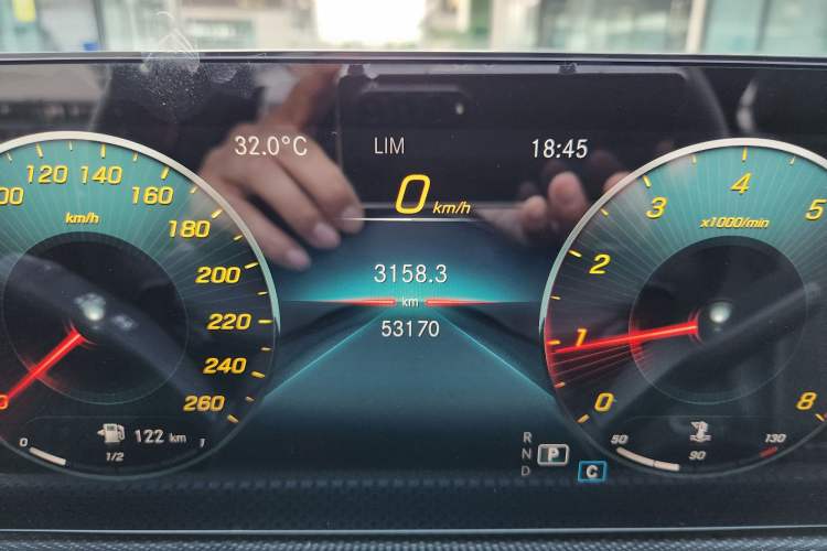 Used Mercedes-Benz A-Class 2021 Restyled A 180 L Sport Sedan Odometer Close Up
