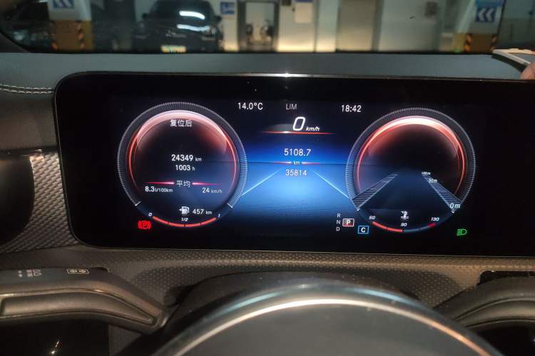 Used Mercedes-Benz A-Class 2021 A 180 L Sport Sedan Odometer Close Up