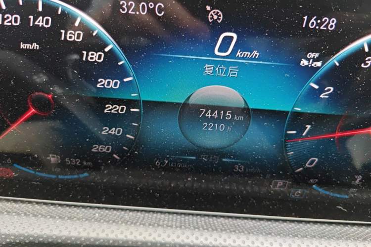 Used Mercedes-Benz A-Class 2021 A 200 L Sport Sedan Fashion Model Odometer Close Up