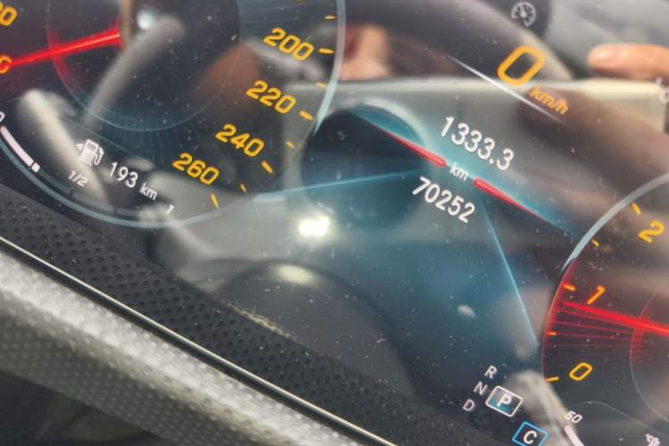 Used Mercedes-Benz A-Class 2021 A 200 L Sport Sedan Dynamic Model Odometer Close Up