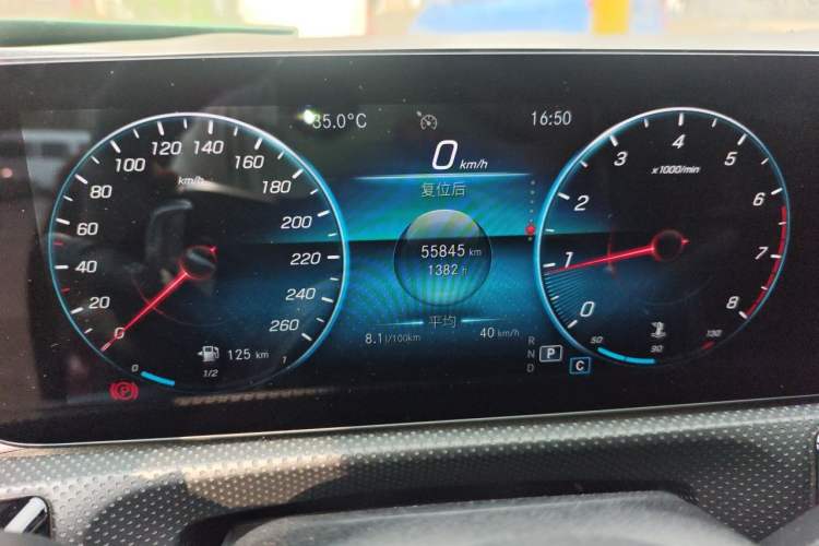 Used Mercedes-Benz A-Class 2021 A 200 L Sport Sedan Fashion Model Odometer Close Up