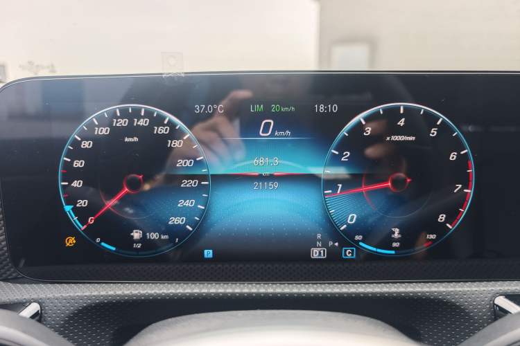 Used Mercedes-Benz A-Class 2021 A 180 L Sport Sedan Odometer Close Up