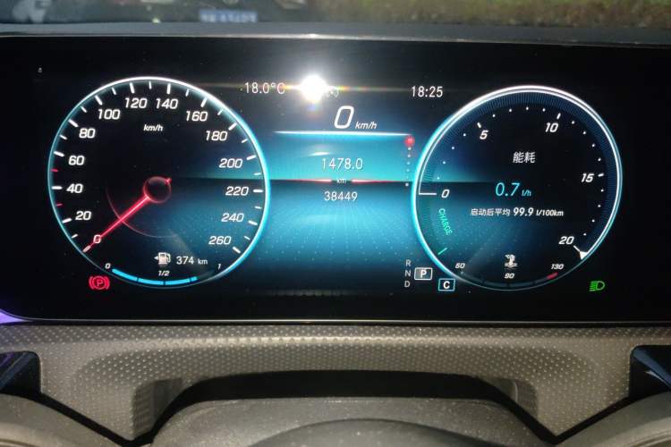 Used Mercedes-Benz A-Class 2021 A 200 L Sport Sedan Dynamic Model Odometer Close Up
