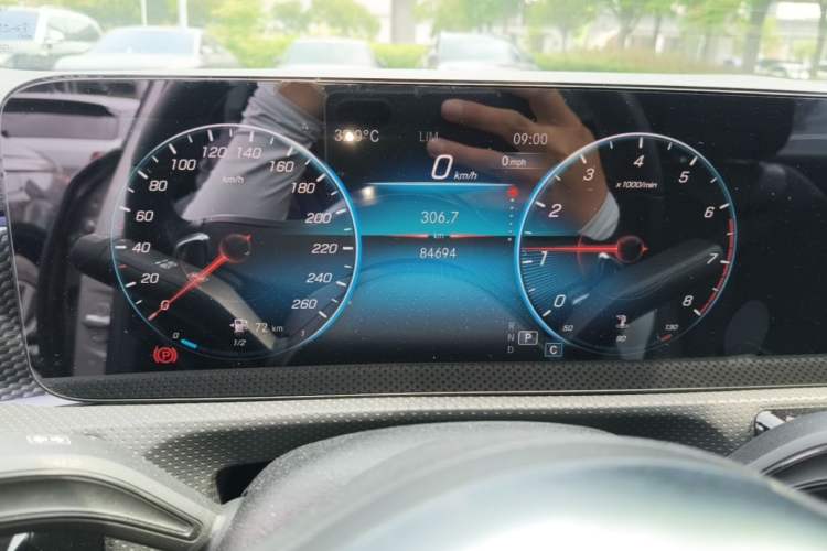 Used Mercedes-Benz A-Class 2021 A 200 L Sport Sedan Fashion Model Odometer Close Up