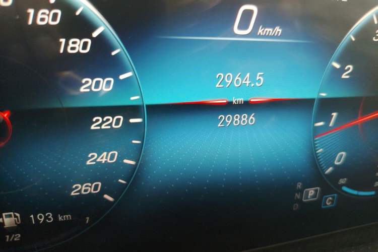 Used Mercedes-Benz A-Class 2021 A 200 L Sport Sedan Fashion Model Odometer Close Up