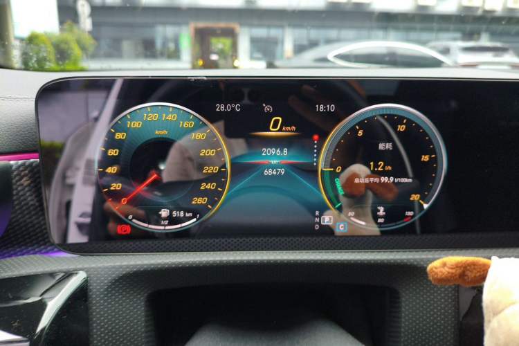 Used Mercedes-Benz A-Class 2021 A 200 L Sport Sedan Fashion Model Odometer Close Up