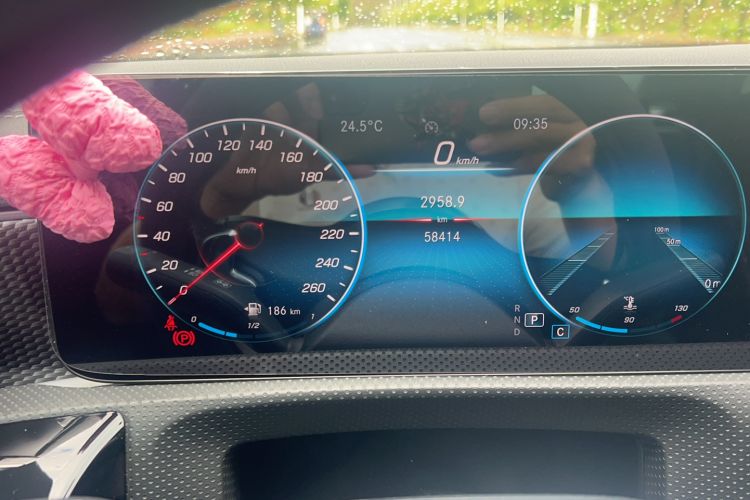 Used Mercedes-Benz A-Class 2021 A 200 L Sport Sedan Fashion Model Odometer Close Up