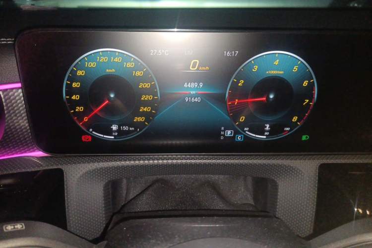 Used Mercedes-Benz A-Class 2021 A 200 L Sport Sedan Fashion Model Odometer Close Up
